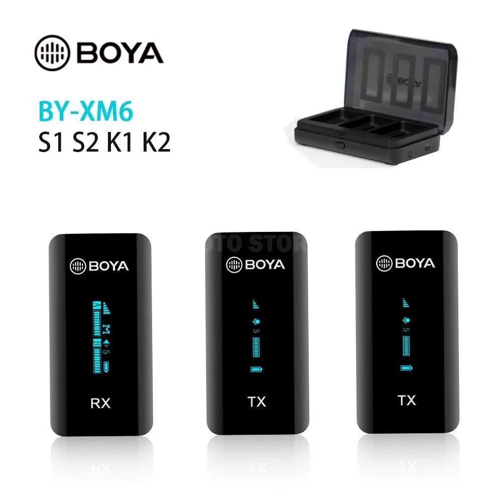 Микрофон петличный Boya BY-XM6-S2 черный купить,NaN
