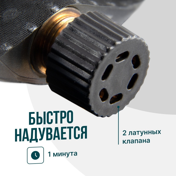 Коврик самонадувающийся Следопыт PF-KS-03 премиум серый