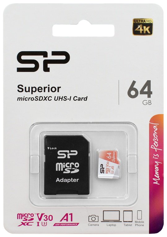 Карта памяти Silicon Power Secure Digital XC SP064GBSTXDV3V20SP 64 Гб купить,NaN