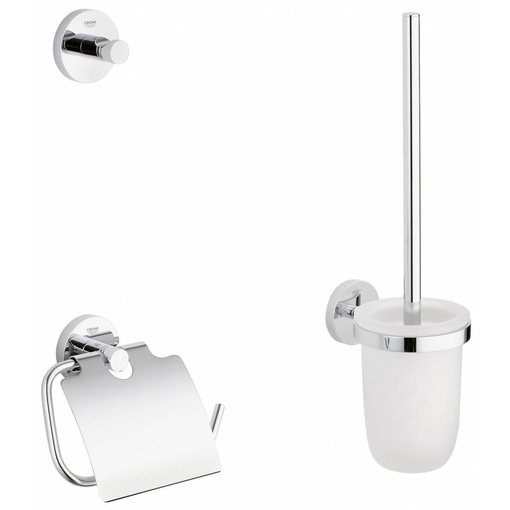 Набор Grohe City 3 в 1 40407001 ёршик, крючек, держатель для бумаги