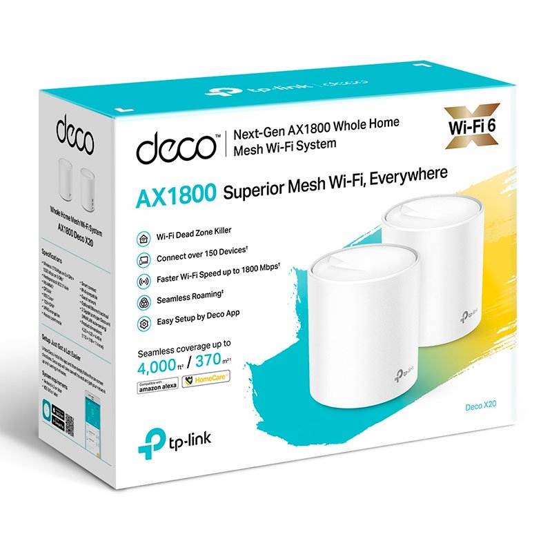 Беспроводная MESH-система TP-Link Deco X20 (2-pack) белая купить,0