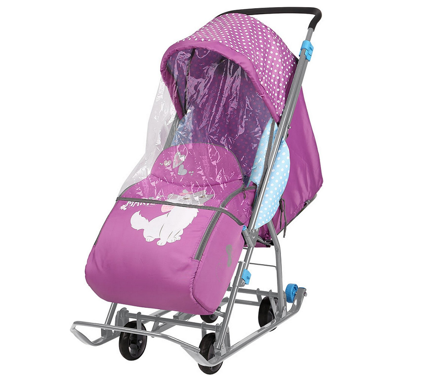 Санки-коляска Ника Disney Baby 1 Мари орхидея DB1/1 купить,NaN