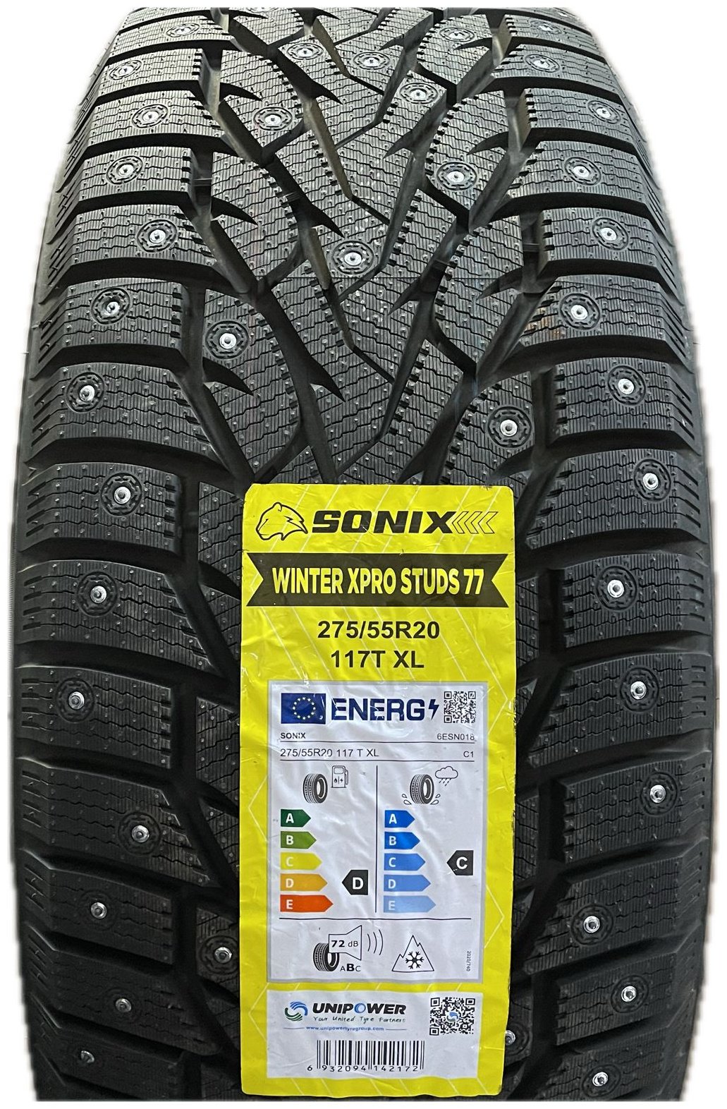 Sonix Winter Xpro Studs 77 275/55 R20 117 T с шипами купить,NaN