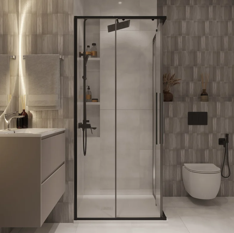Душевое ограждение Niagara NG-6824-34BLACK 100х100х195см