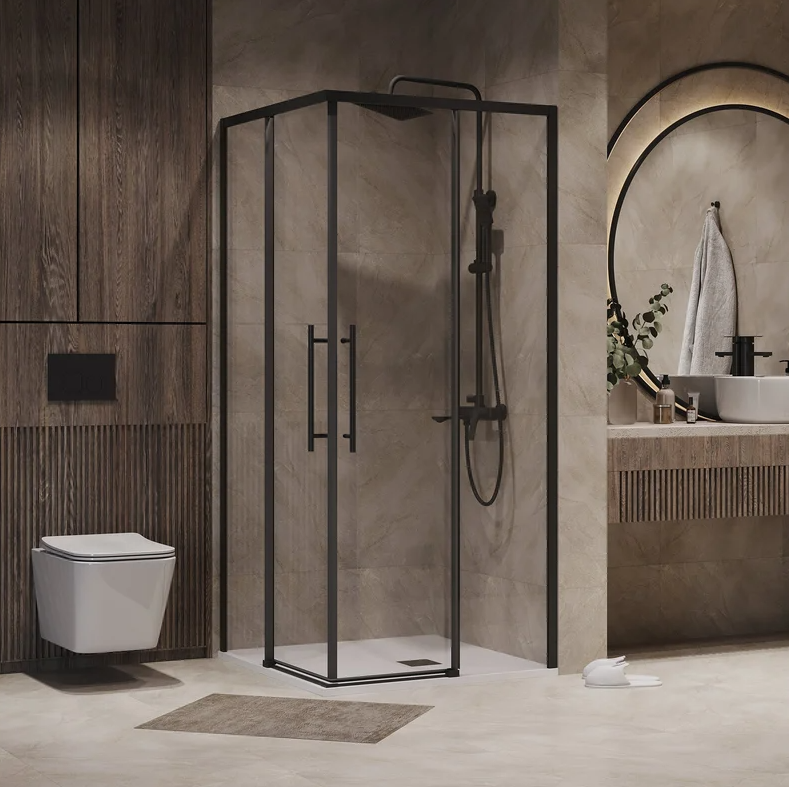 Душевое ограждение Niagara NG-6830-34BLACK 100х100х195см купить,252232