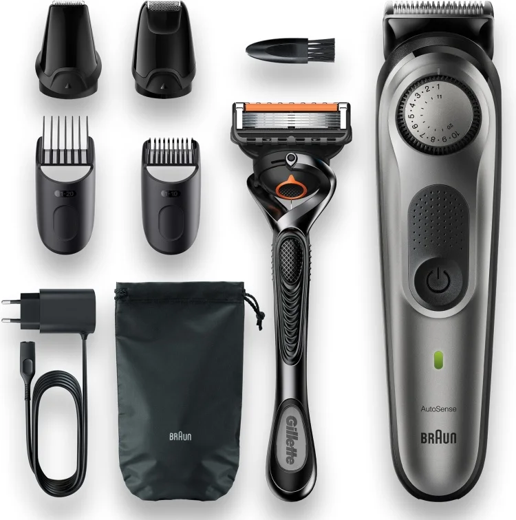 Триммер Braun Beard BT7320 черно-серебристый