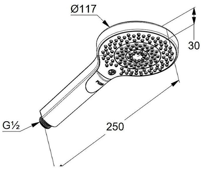 Душ ручной Kludi Dive 6983005-00 хром купить,NaN