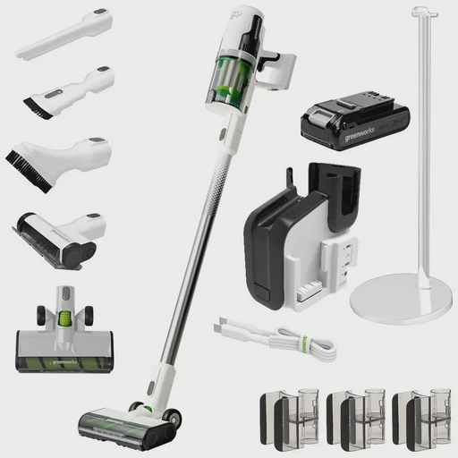 Пылесос Greenworks GD24SVK4D 4701107UB белый