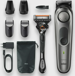 Триммер Braun Beard BT7320 черно-серебристый