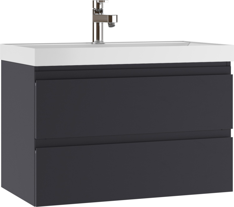 Тумба с умывальником Kabinka.kz Classica 80 Graffo 79x50x45см графит купить,NaN