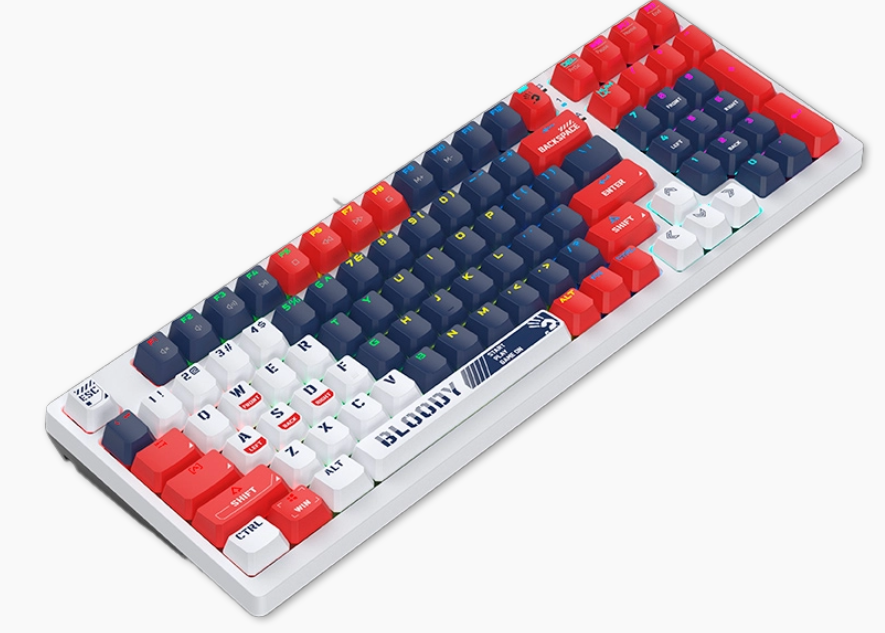 Клавиатура Bloody S98-Navy красно-бело-синяя - ForteMarket Клавиатура Bloody S98-Navy красно-бело-синяя купить,0
