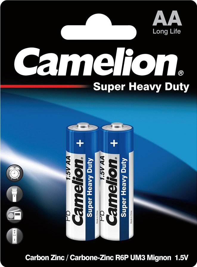 Батарейки Camelion R6P-BP2B 1.5Vx2 купить,NaN