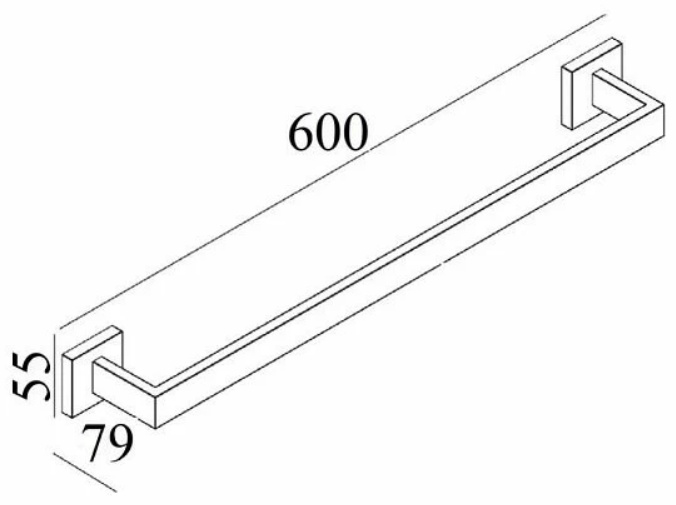 Полотенцедержатель Bochmann CR-F25-H02 60х5.5х8см серый