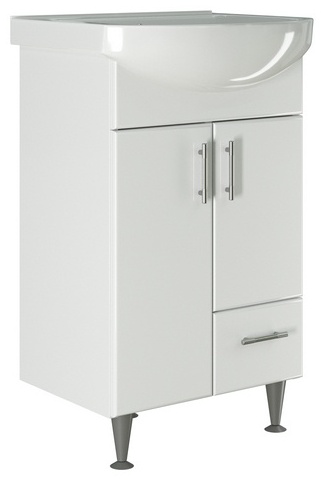Тумба с раковиной Mixline Веста-52 A342 46x84x27см белый купить,NaN