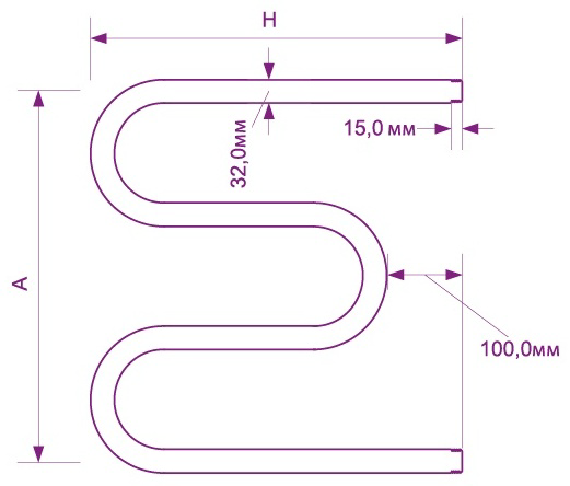Полотенцесуш Zox М50х40 1 50х40см хром