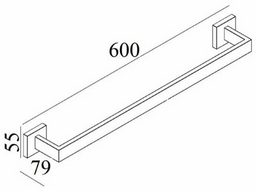 Полотенцедержатель Bochmann CR-F25-H02 60х5.5х8см серый