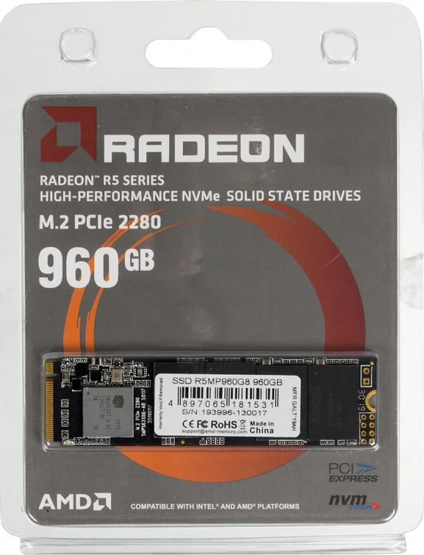 SSD накопитель AMD Radeon R5 R5MP960G8 960Gb купить,0