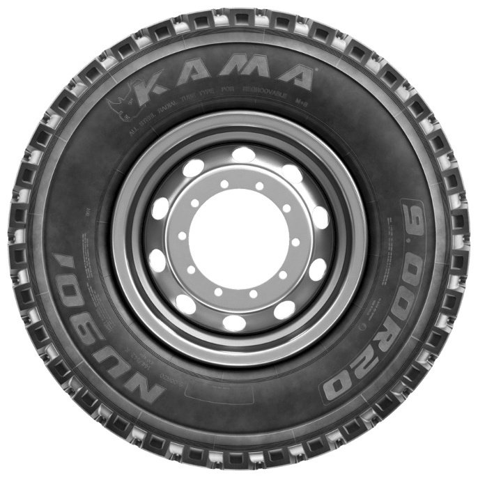 Нижнекамскшина NU-901 9.00/100 R20 144 K универсальная ось без шипов купить,NaN