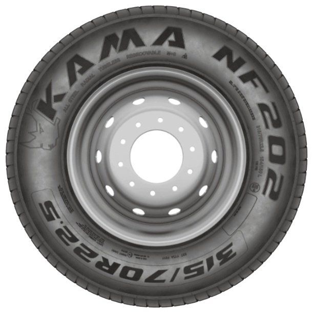 Нижнекамскшина NF-202 285/70 R19.5 145 M рулевая ось без шипов купить,NaN