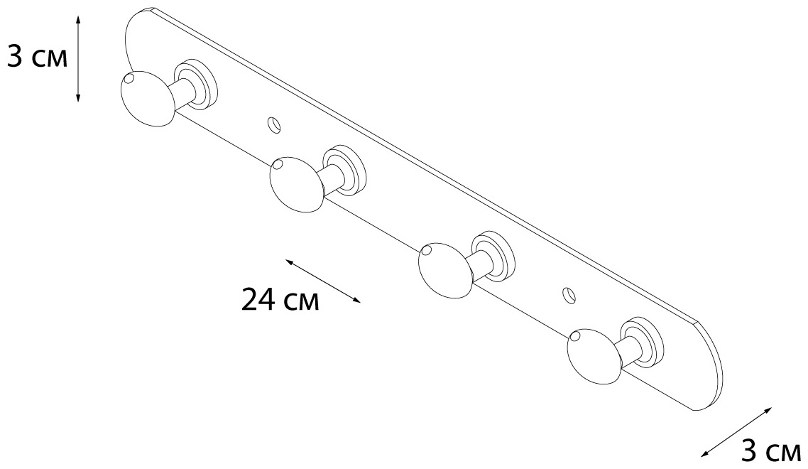 Планка Fixsen FX-1414 24х3х3см серый