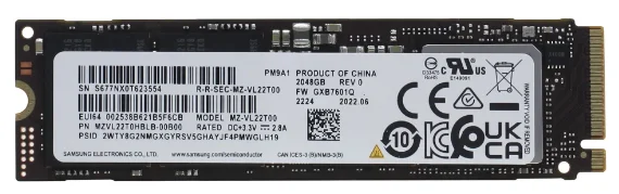 SSD-накопитель Samsung PM9A1 MZVL22T0HBLB-00B00 2Tb