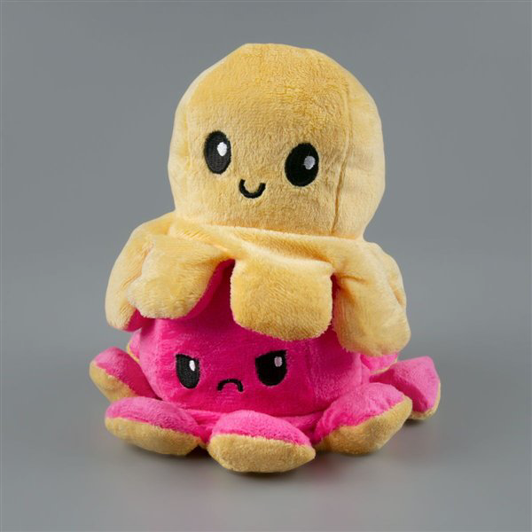 Мягкая игрушка Octopus Осьминог-перевертыш 10см жёлтая-розовая   купить,NaN