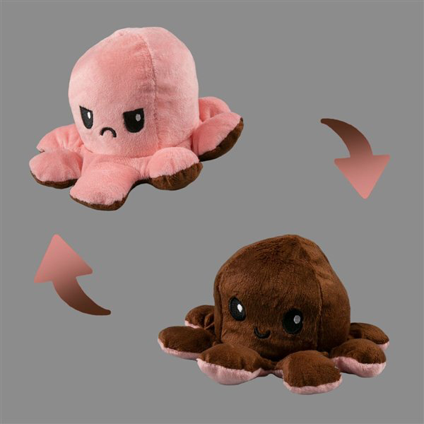 Мягкая игрушка Octopus Осьминог-перевертыш 10см розовая-коричневая   купить,NaN