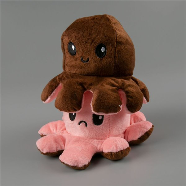 Мягкая игрушка Octopus Осьминог-перевертыш 10см розовая-коричневая   купить,NaN