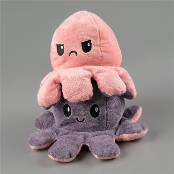 Мягкая игрушка Octopus Осьминог-перевертыш  10см серая-розовая   купить,NaN