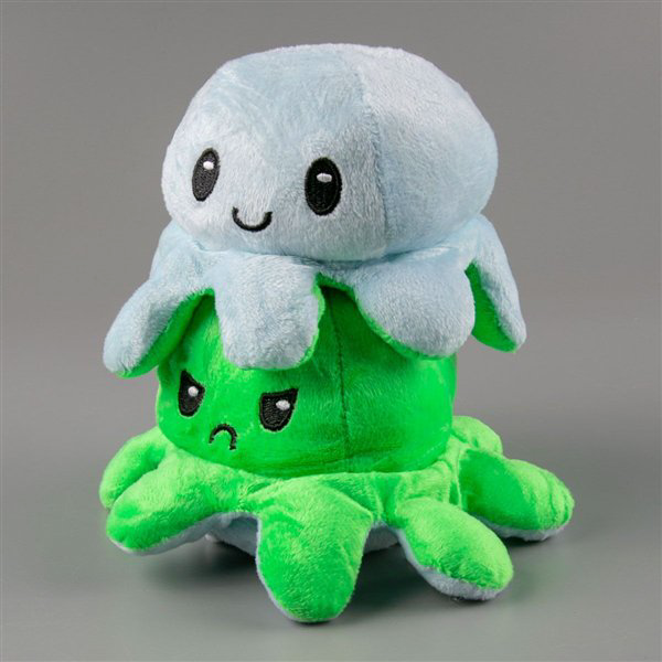 Мягкая игрушка Octopus Осьминог-перевертыш 10см зелёная-голубая   купить,NaN