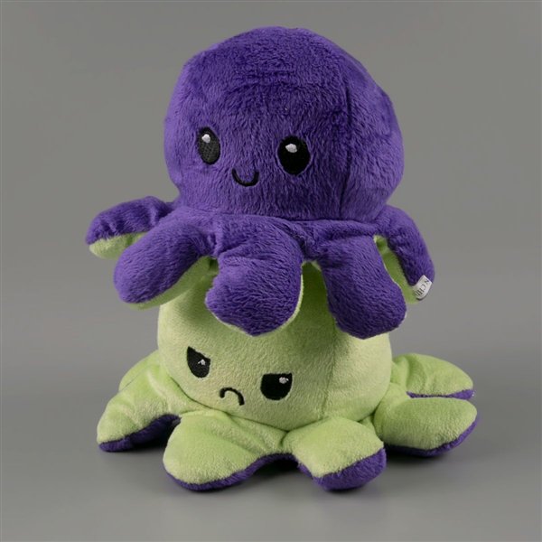 Мягкая игрушка Octopus Осьминог-перевертыш  10см зелёная-фиолетовая   купить,NaN