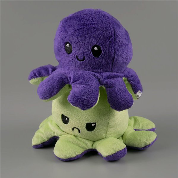 Мягкая игрушка Octopus Осьминог-перевертыш  10см зелёная-фиолетовая   купить,NaN
