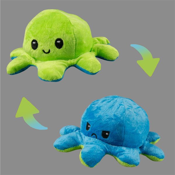 Мягкая игрушка Octopus Осьминог-перевертыш 10см синяя-зелёная   купить,NaN
