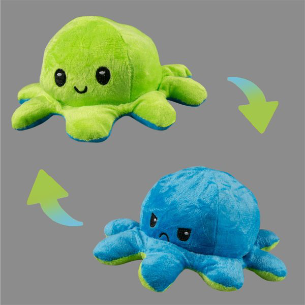Мягкая игрушка Octopus Осьминог-перевертыш 10см синяя-зелёная   купить,NaN