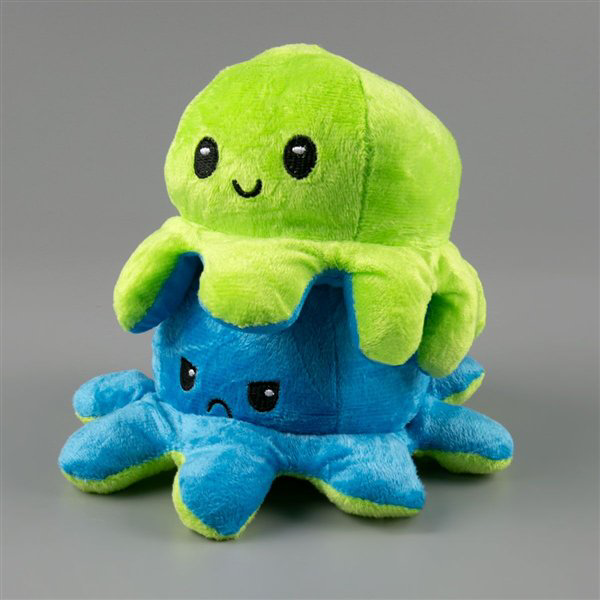 Мягкая игрушка Octopus Осьминог-перевертыш 10см синяя-зелёная   купить,NaN