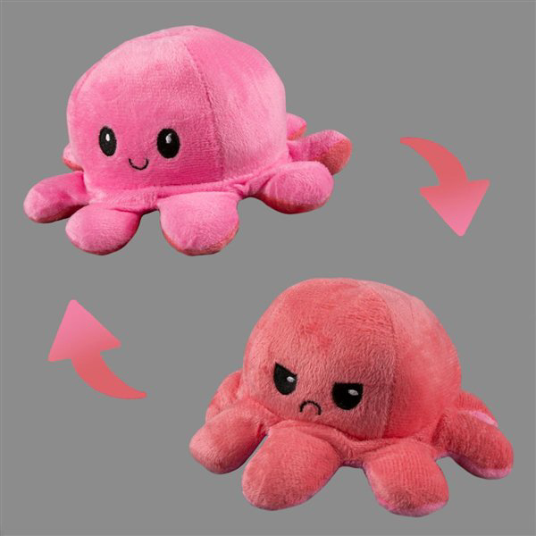 Мягкая игрушка Octopus Осьминог-перевертыш 10см  розовая-светло-розовая   купить,NaN