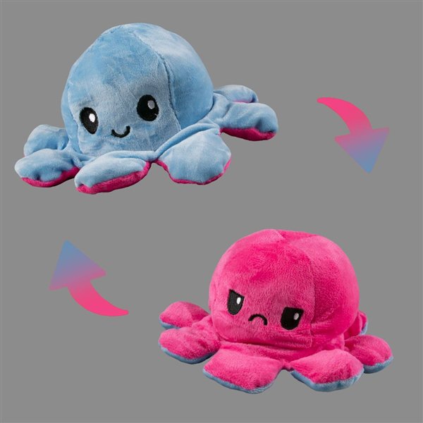 Мягкая игрушка Octopus Осьминог-перевертыш 10см  голубая-розовая   купить,NaN