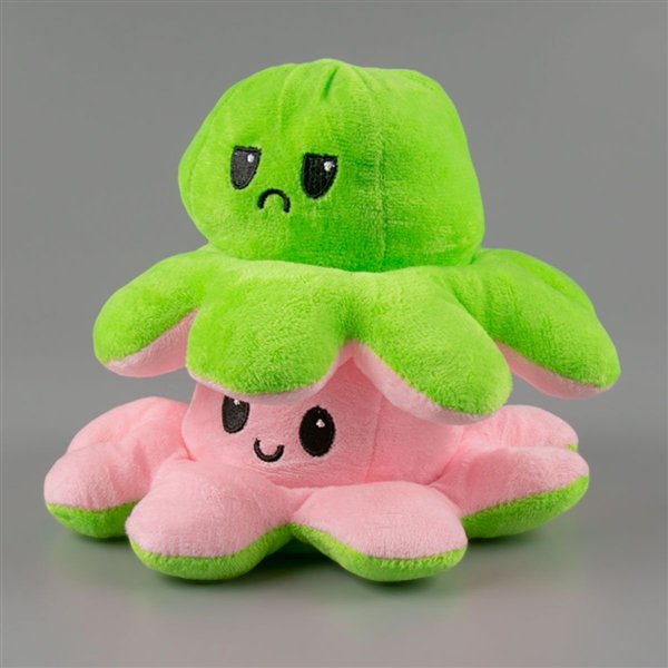Мягкая игрушка Octopus Осьминог-перевертыш  10см зелёная-розовая   купить,NaN