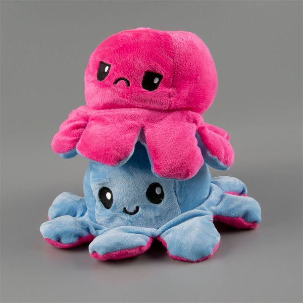 Мягкая игрушка Octopus Осьминог-перевертыш 10см  голубая-розовая   купить,NaN