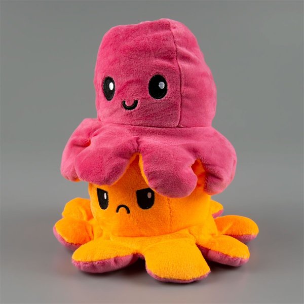 Мягкая игрушка Octopus Осьминог-перевертыш 10см  оранжевая-розовая   купить,NaN