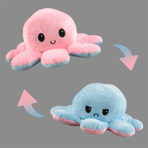 Мягкая игрушка Octopus Осьминог-перевертыш 30см голубая-розовая купить,NaN