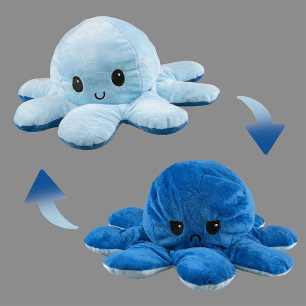 Мягкая игрушка Octopus Осьминог-перевертыш 30см синяя-голубая купить,NaN