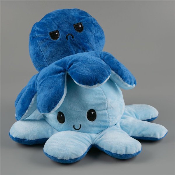 Мягкая игрушка Octopus Осьминог-перевертыш 30см синяя-голубая купить,NaN
