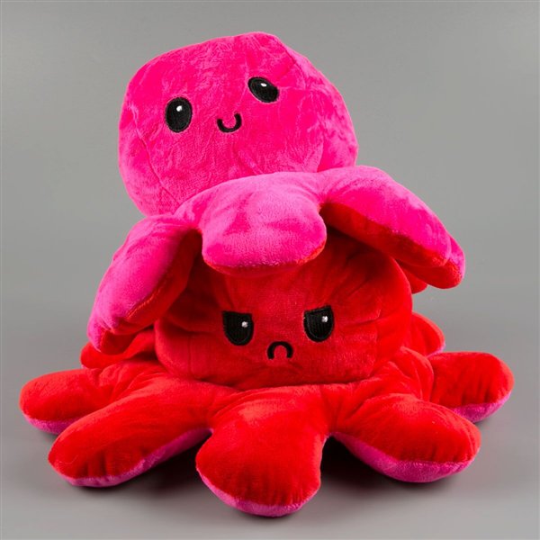 Мягкая игрушка Octopus Осьминог-перевертыш 30см красная-розовая купить,NaN