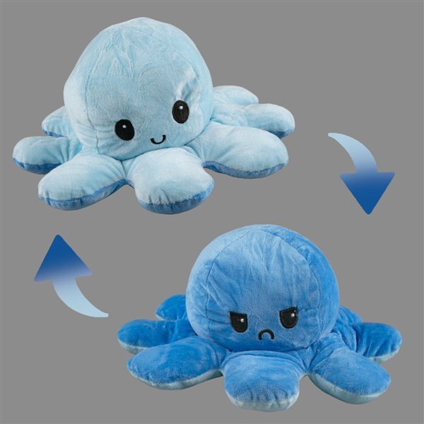 Мягкая игрушка Octopus Осьминог-перевертыш 30см светло-синяя-голубая купить,NaN