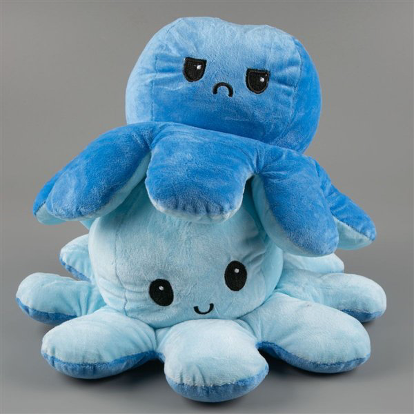 Мягкая игрушка Octopus Осьминог-перевертыш 30см светло-синяя-голубая купить,NaN