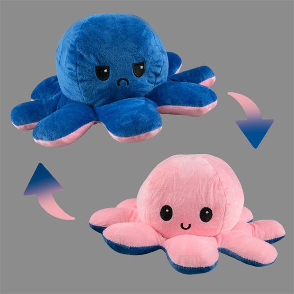 Мягкая игрушка Octopus Осьминог-перевертыш 30см синяя-розовая купить,NaN