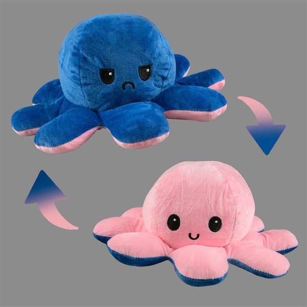 Мягкая игрушка Octopus Осьминог-перевертыш 30см синяя-розовая купить,NaN