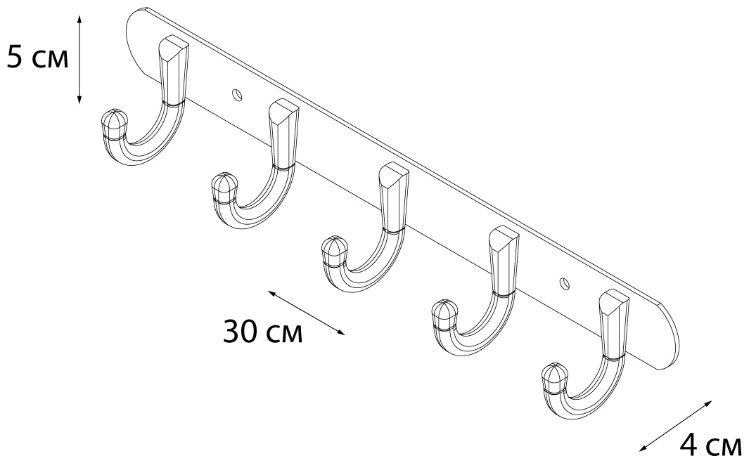 Планка Fixsen FX-1715 30х4х5см серый