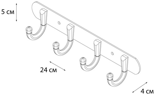 Планка Fisxen FX-1714 24х4х5см серебристый